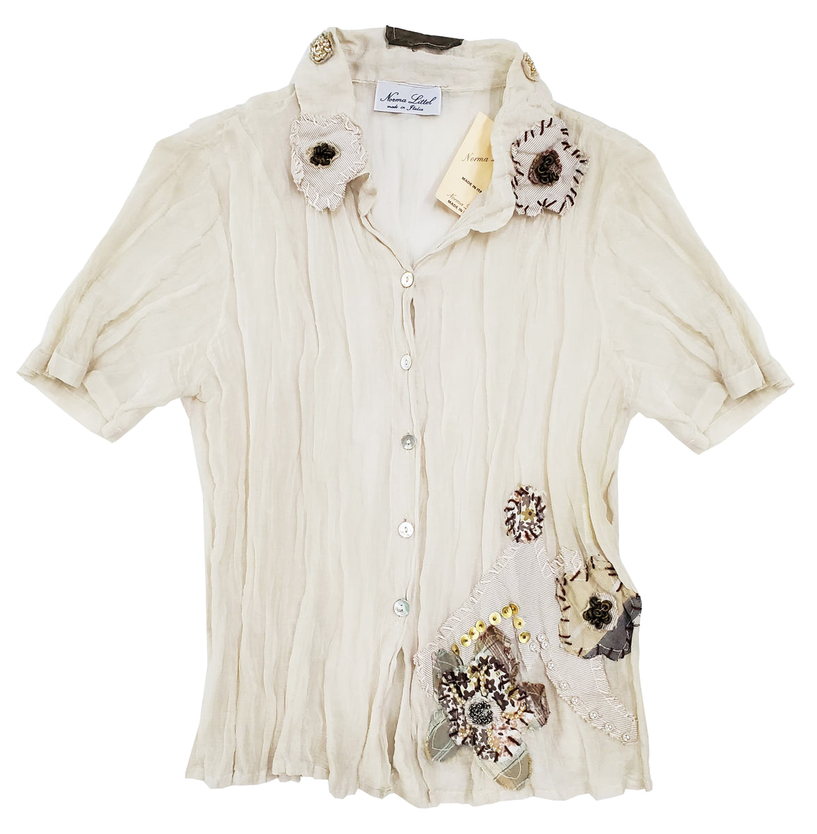 Norma Vintage _flower emboridery shirts – Krizia Robustella