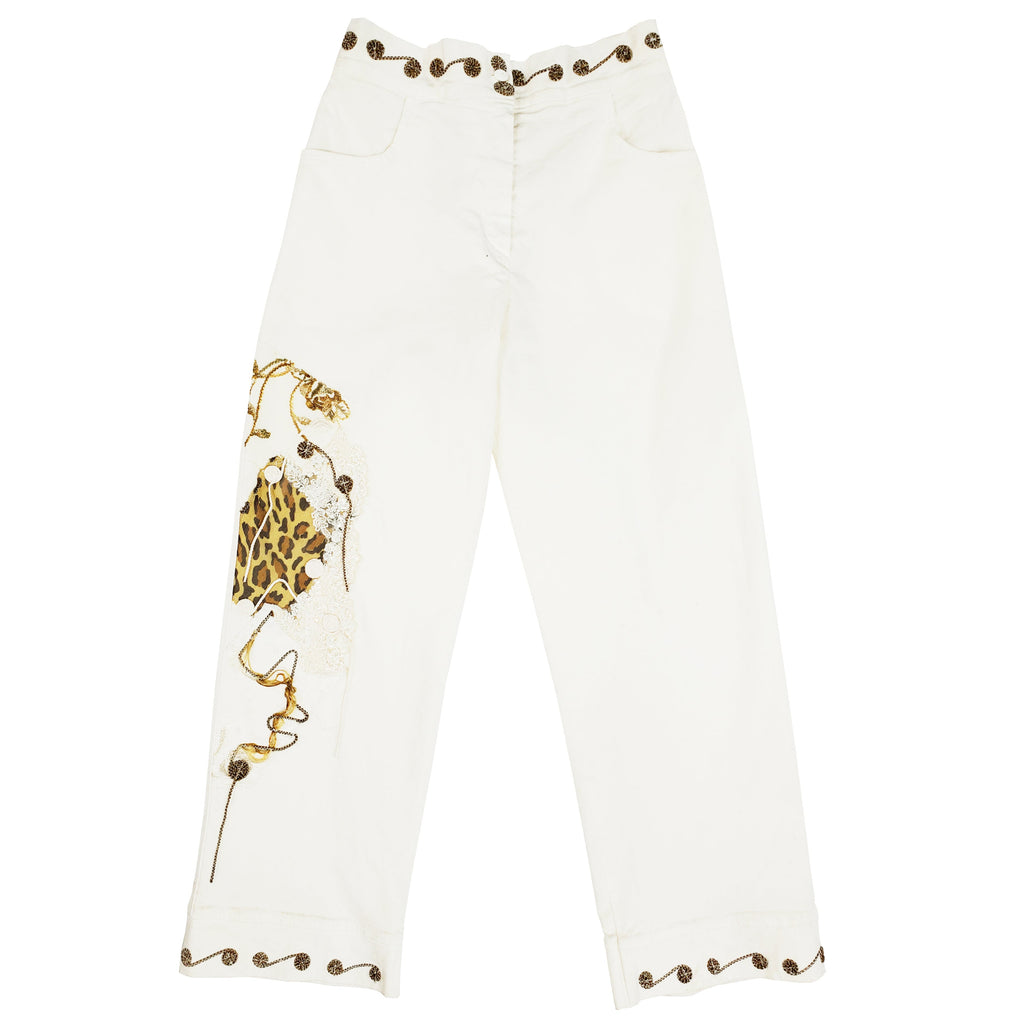Norma Vintage _white denim trousers