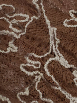 Norma Vintage _brown mesh top
