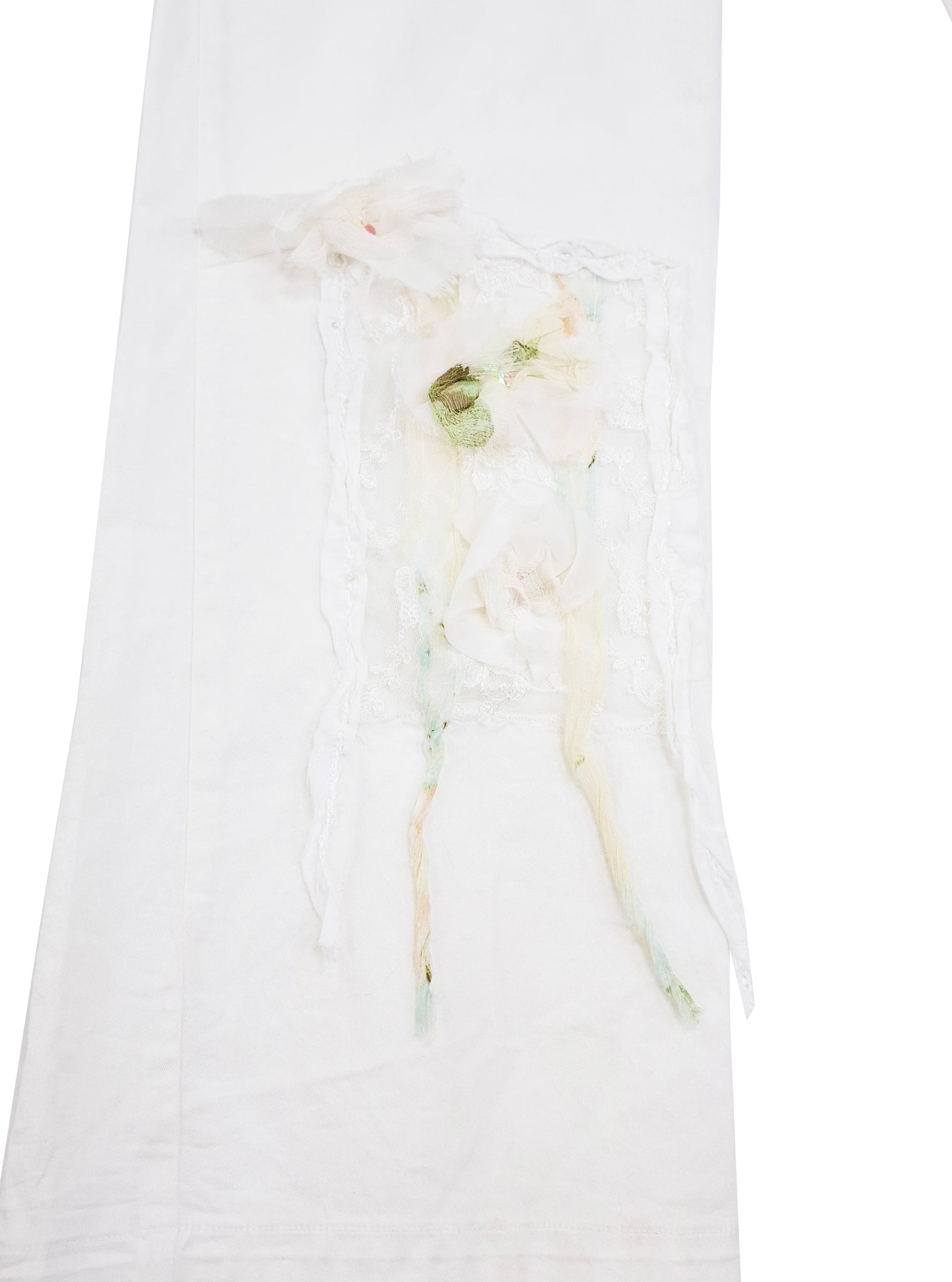 Norma Vintage _white flowers trousers