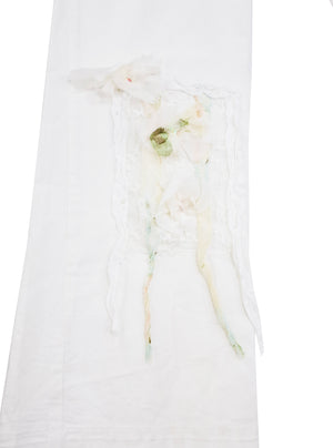 Norma Vintage _white flowers trousers
