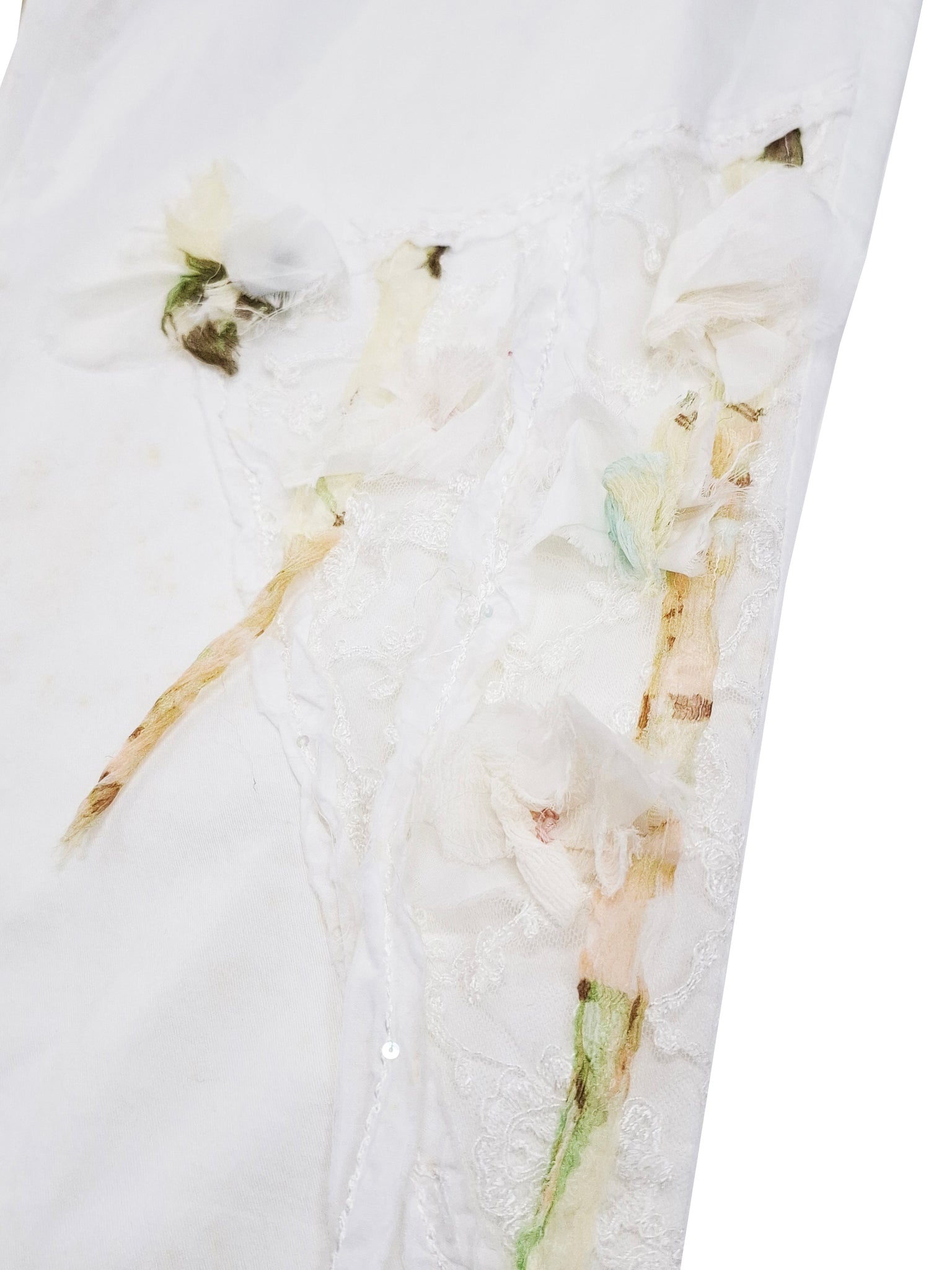 Norma Vintage _white flowers trousers