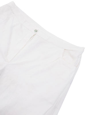 Norma Vintage _white flowers trousers