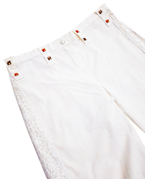 Norma Vintage _white cargo trousers