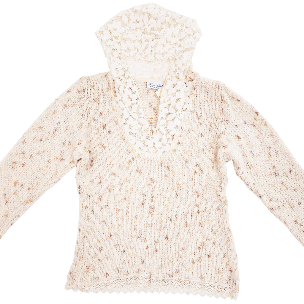 Norma Vintage _lace hood sweater
