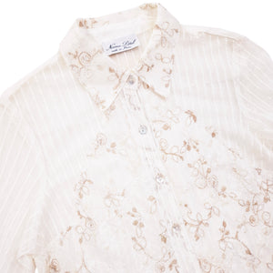 Norma Vintage _mesh & linen shirt