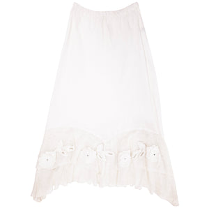 Norma Vintage _white linen skirt
