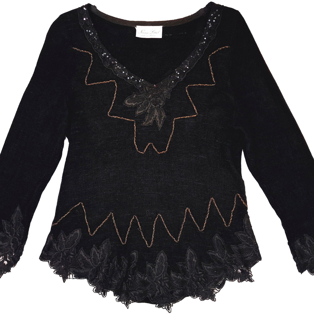 Norma Vintage _black chenille jumper