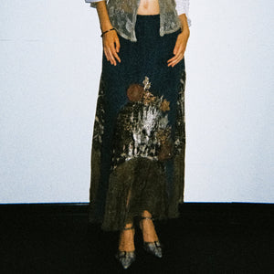 Norma Vintage _ brown denim skirt