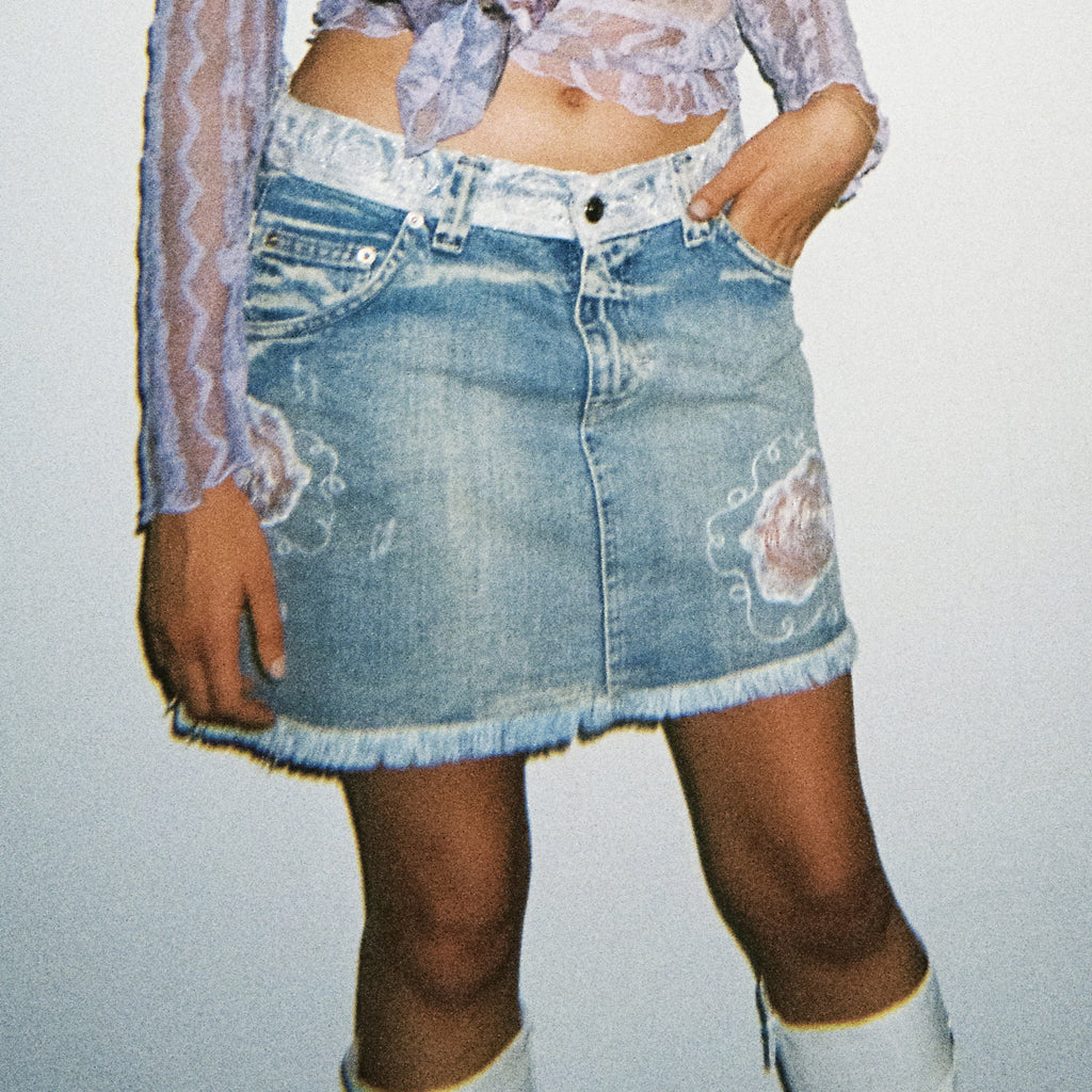 Norma Vintage _denim mini skirt