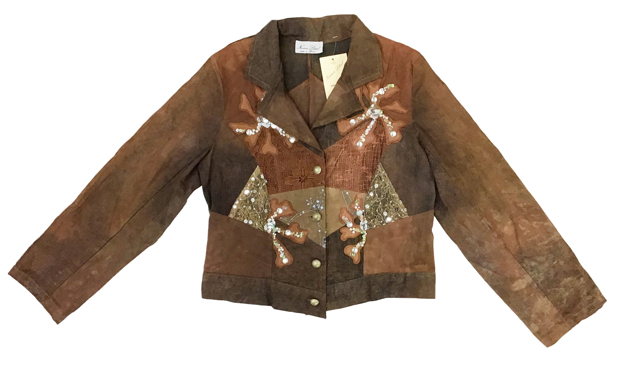 Norma Vintage_ shiny brown denim jacket