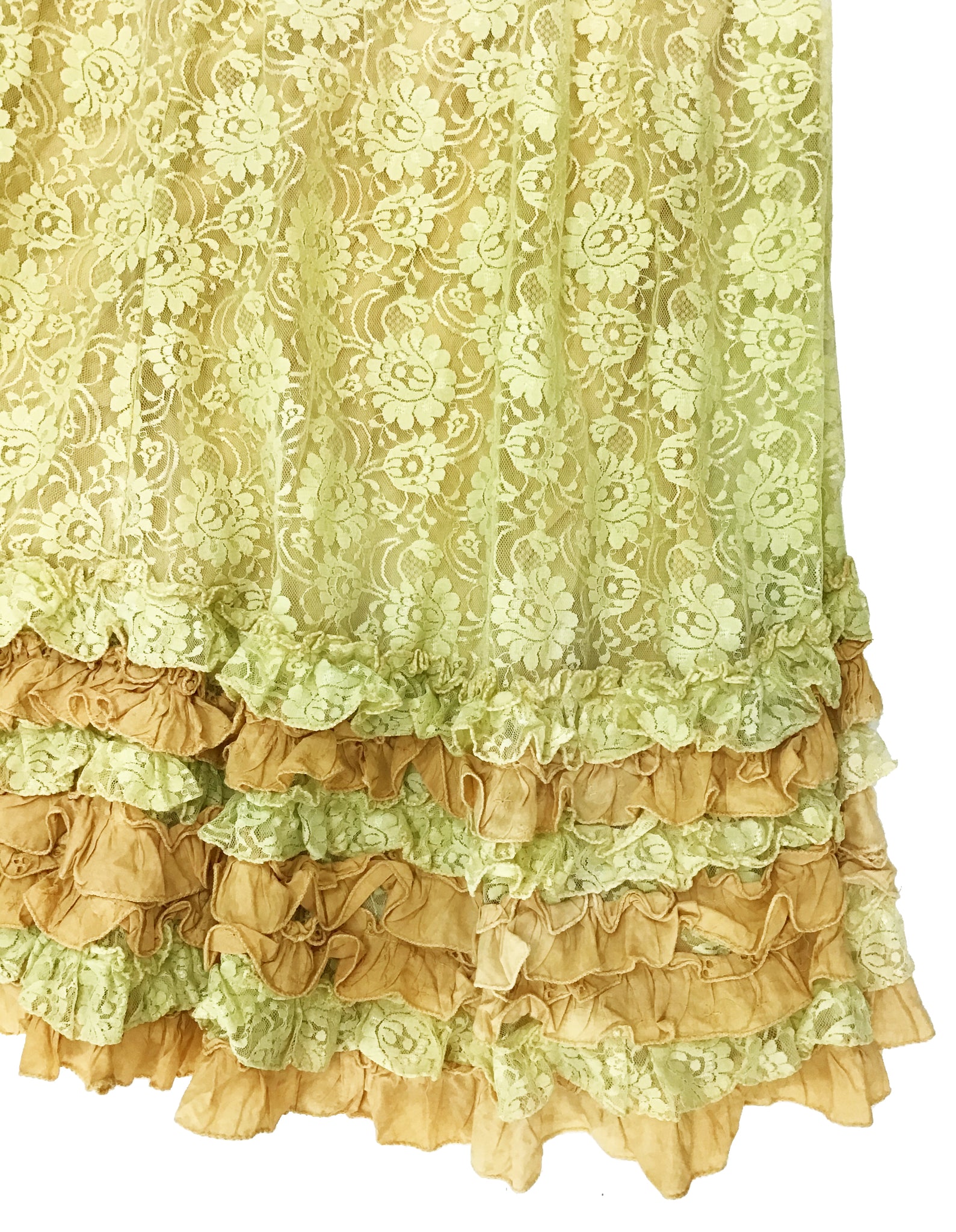 Norma Vintage _yellow lace skirt