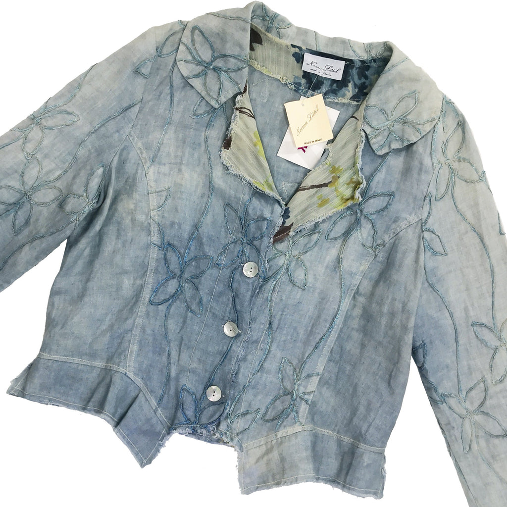 Norma Vintage _blue flowers jacket