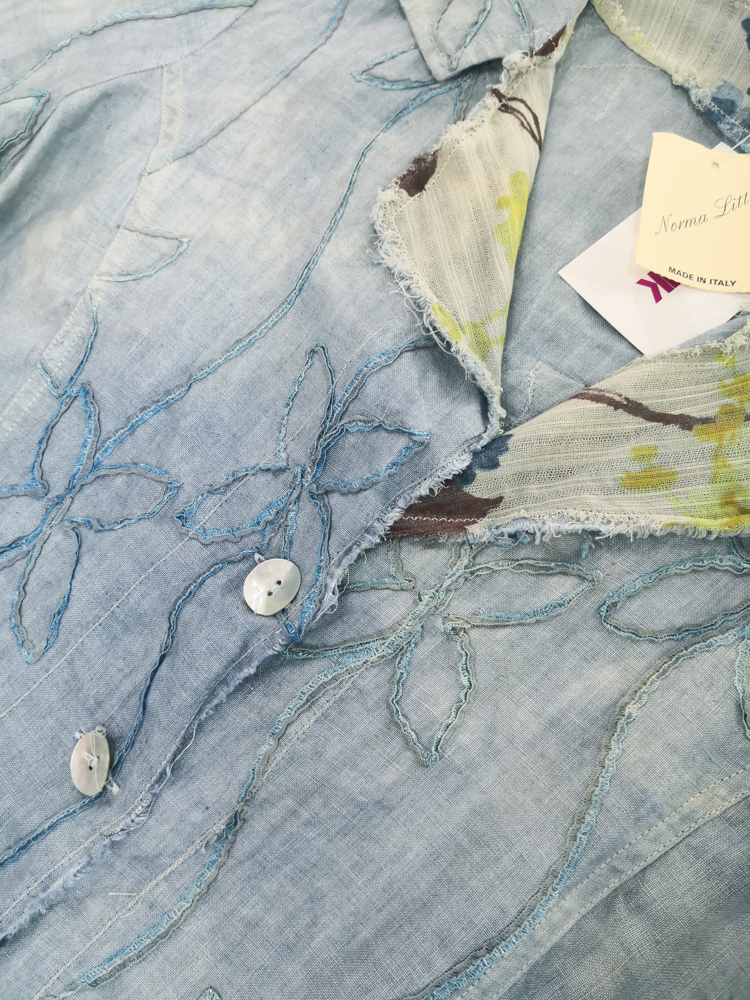 Norma Vintage _blue flowers jacket