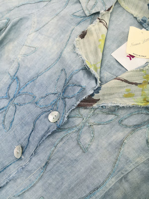 Norma Vintage _blue flowers jacket