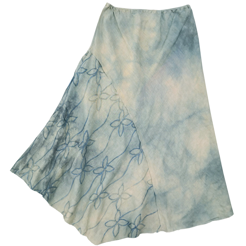 Norma Vintage _blue flowers skirt