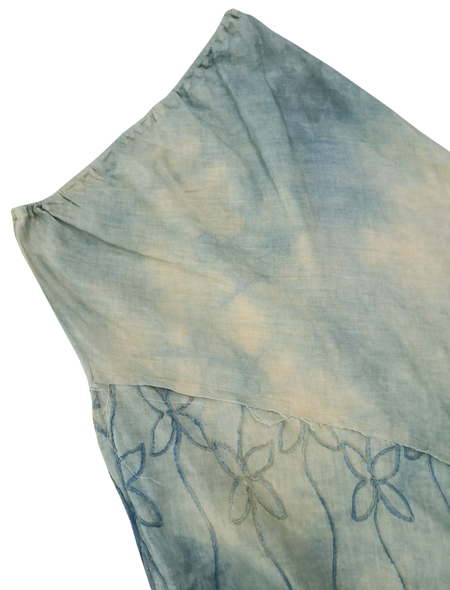 Norma Vintage _blue flowers skirt