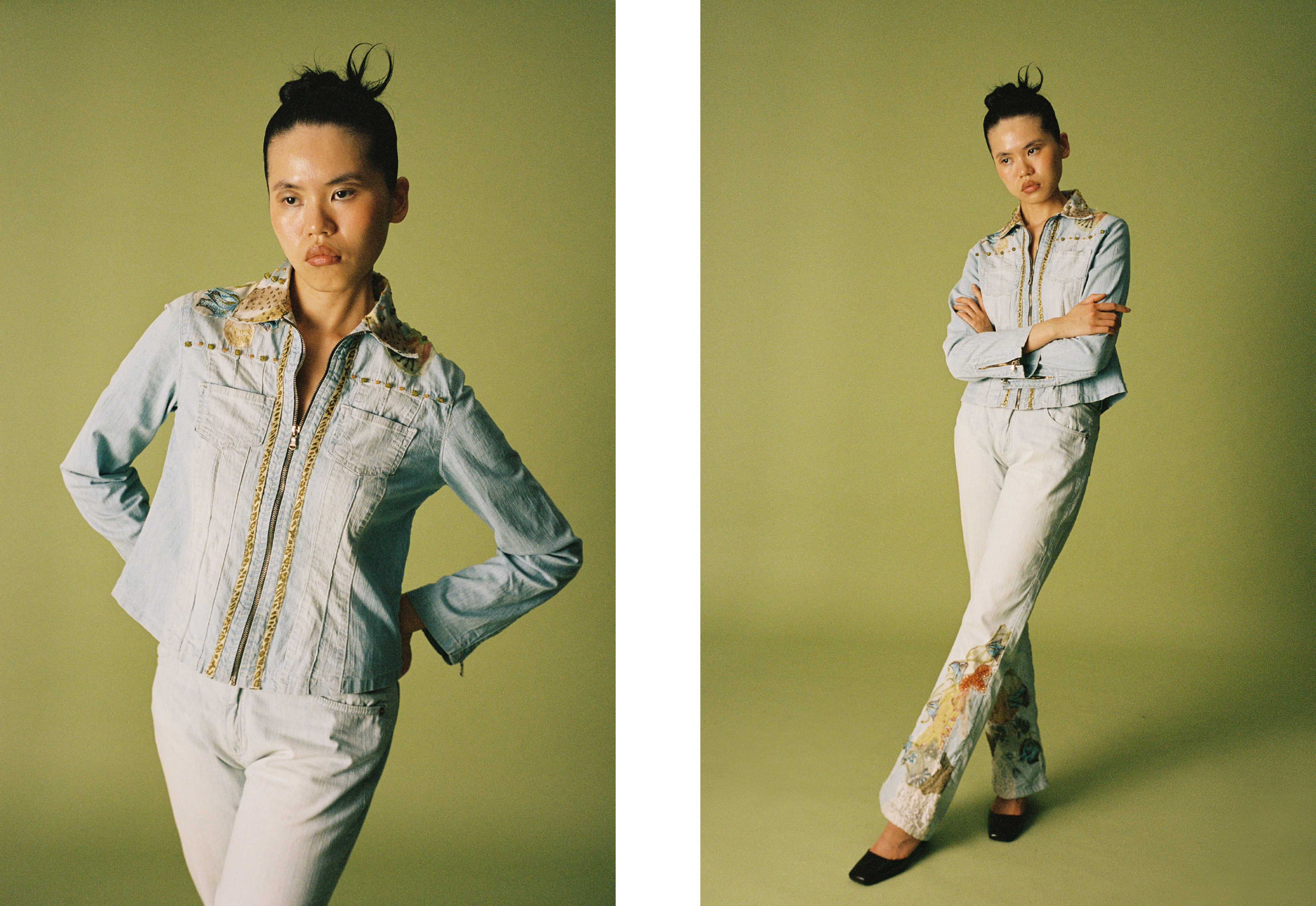 K OF KRIZIA バラ柄ロングTシャツ ブラック 40 ビジュー 上品 K OF KRIZIA バラ柄ロングTシャツ ブラック 40 ビジュー 上品