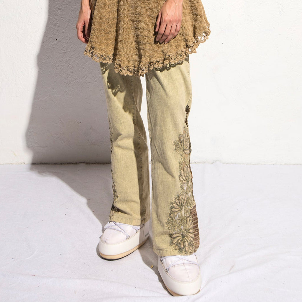Norma Vintage _green denim trousers