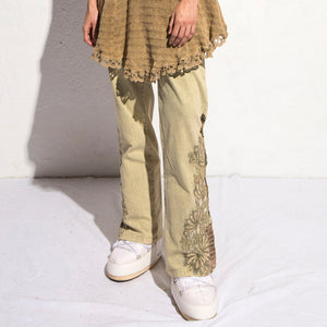 Norma Vintage _green denim trousers