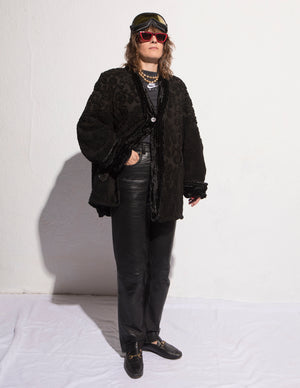 Norma Vintage _black chinille jacket