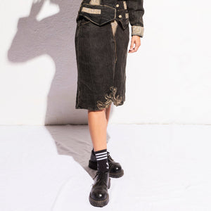 Norma Vintage _black denim skirt