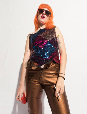 Norma Vintage _sequins top