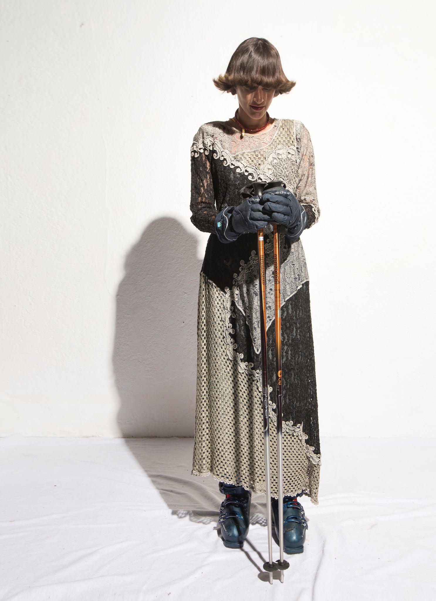 Norma Vintage _guipur & macrame dress