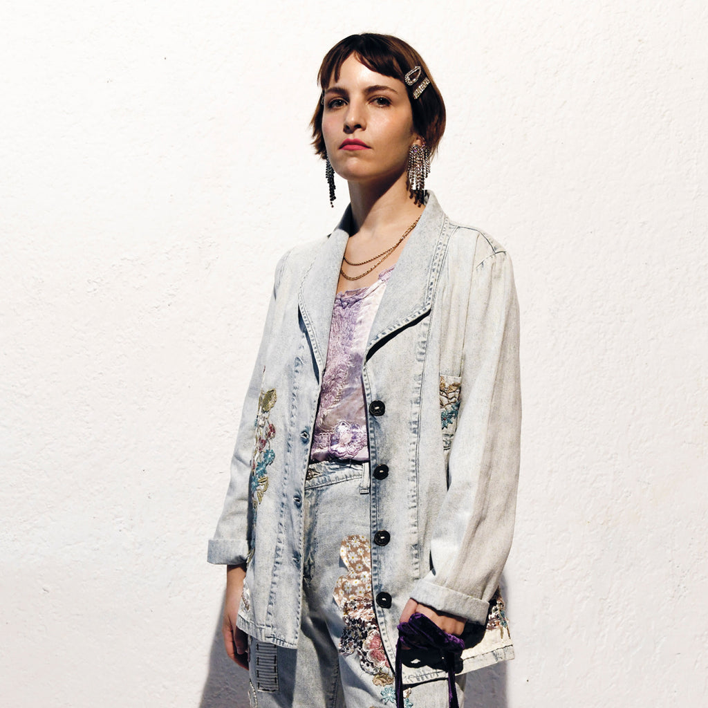 Norma Vintage _flowers denim jacket