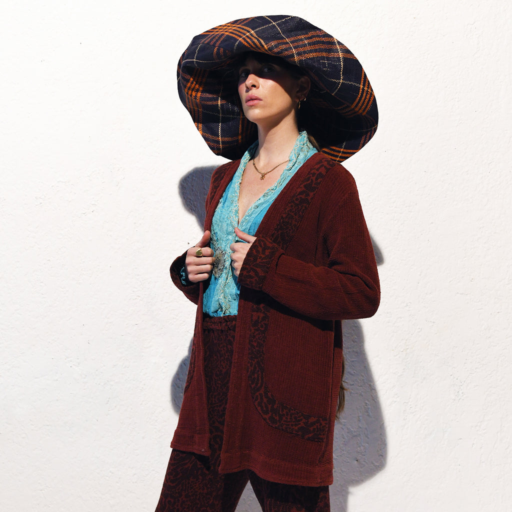 Norma Vintage _red wine cardigan