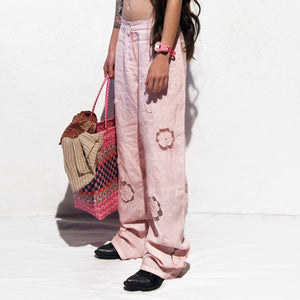 Norma Vintage _pink linen trousers