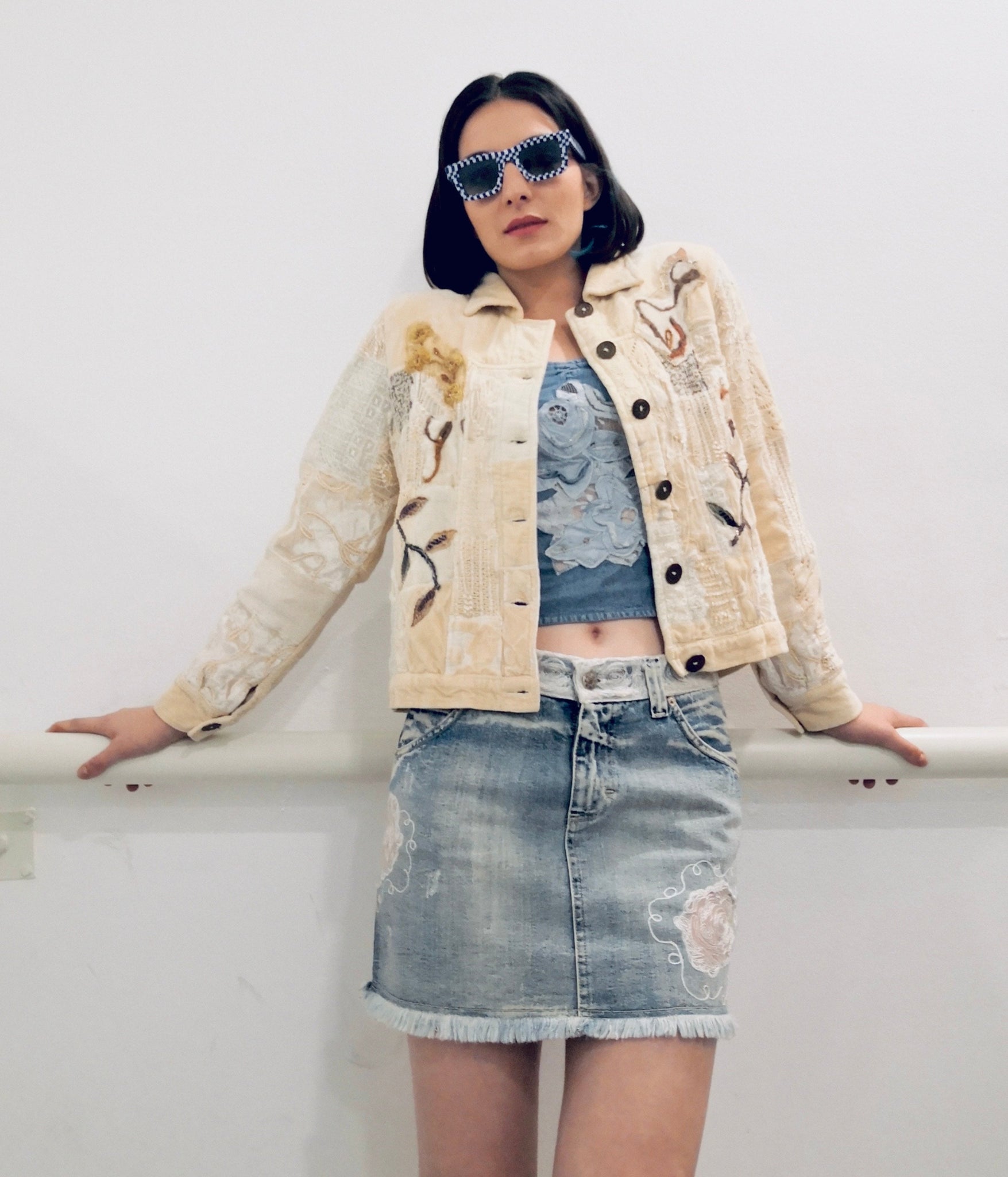 Norma Vintage _velvet patchwork jacket