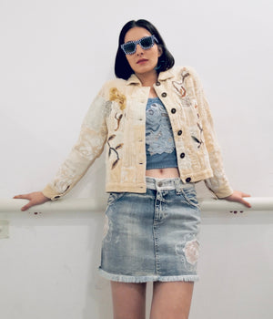 Norma Vintage _velvet patchwork jacket