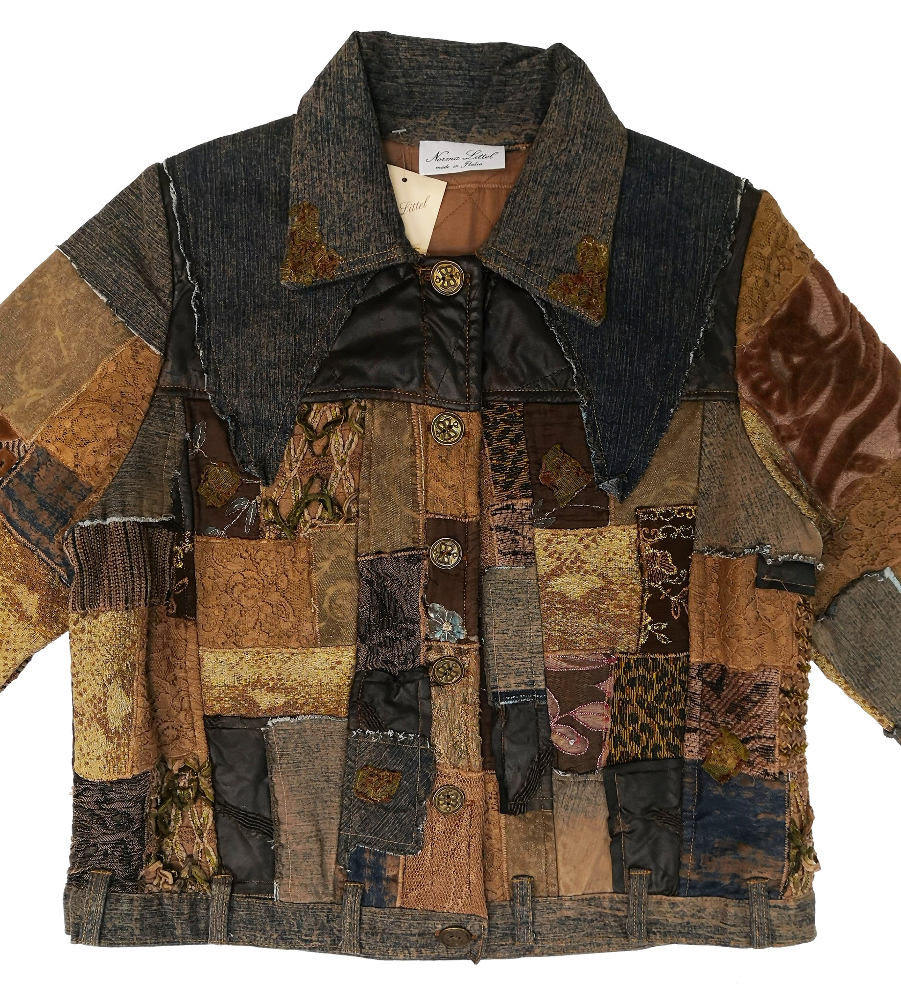 NORMA VINTAGE _patchwork denim jacket