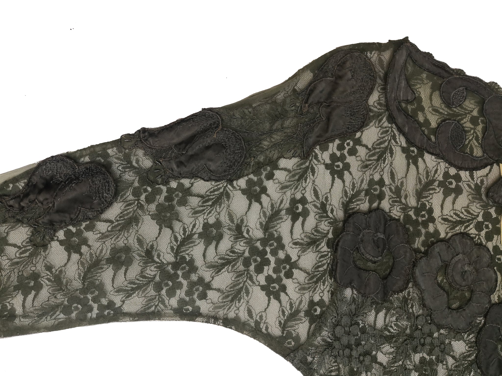 Norma Vintage _green lace dress