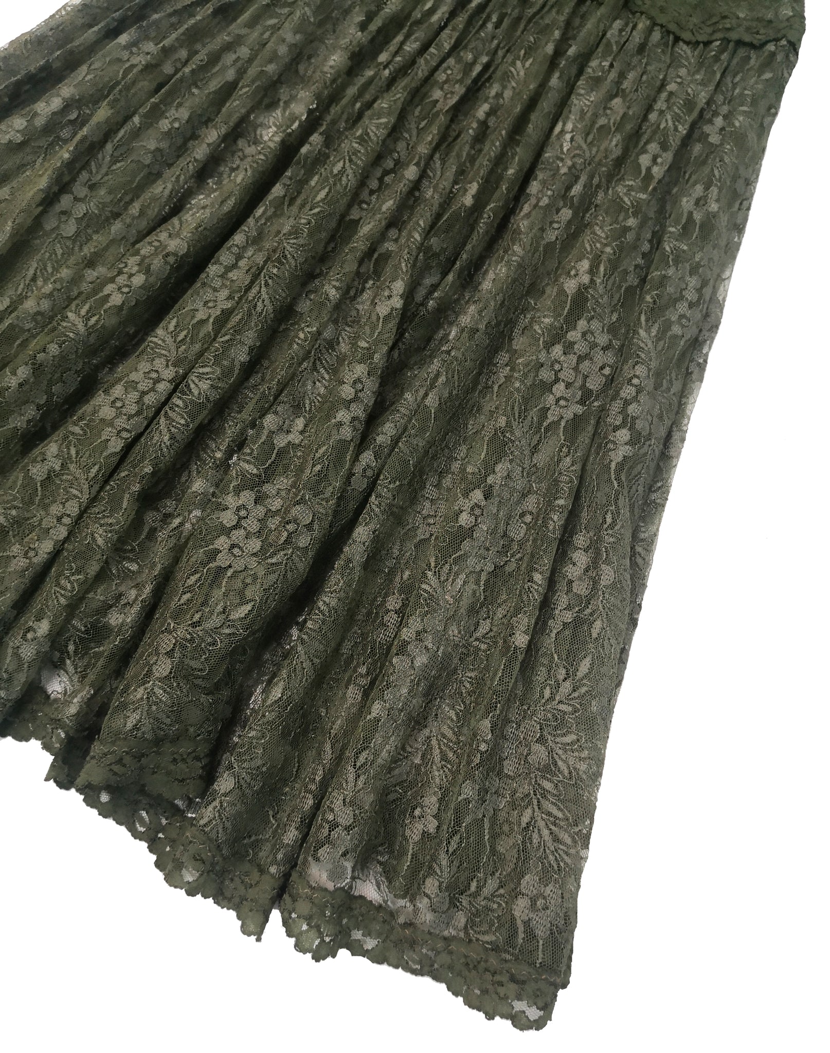 Norma Vintage _green lace dress