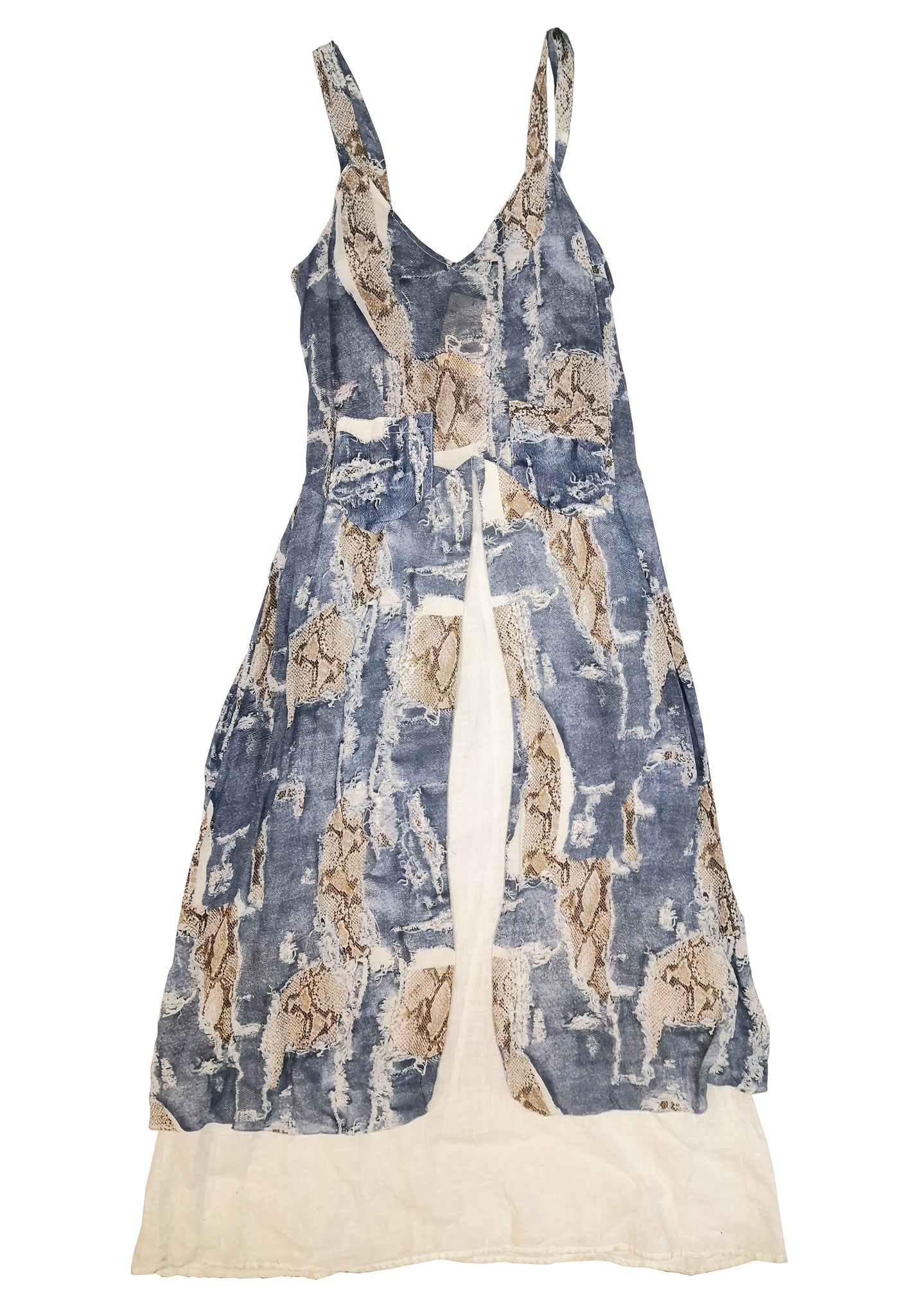 Norma Vintage _blue snake dress