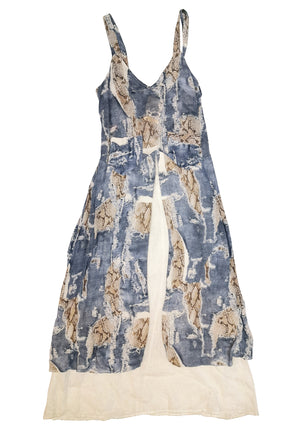 Norma Vintage _blue snake dress