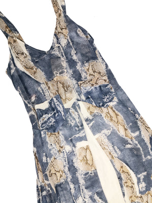 Norma Vintage _blue snake dress