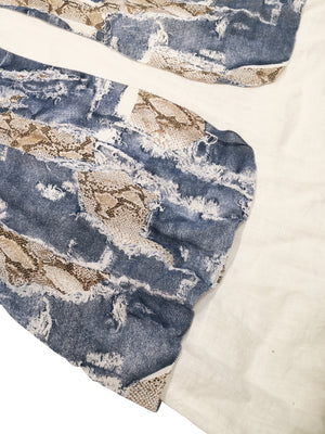 Norma Vintage _blue snake dress