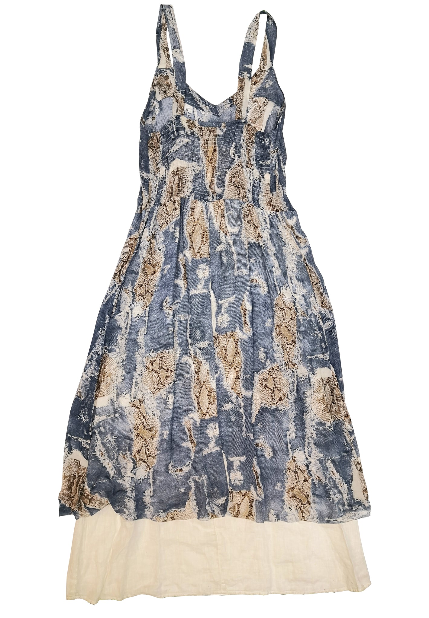 Norma Vintage _blue snake dress