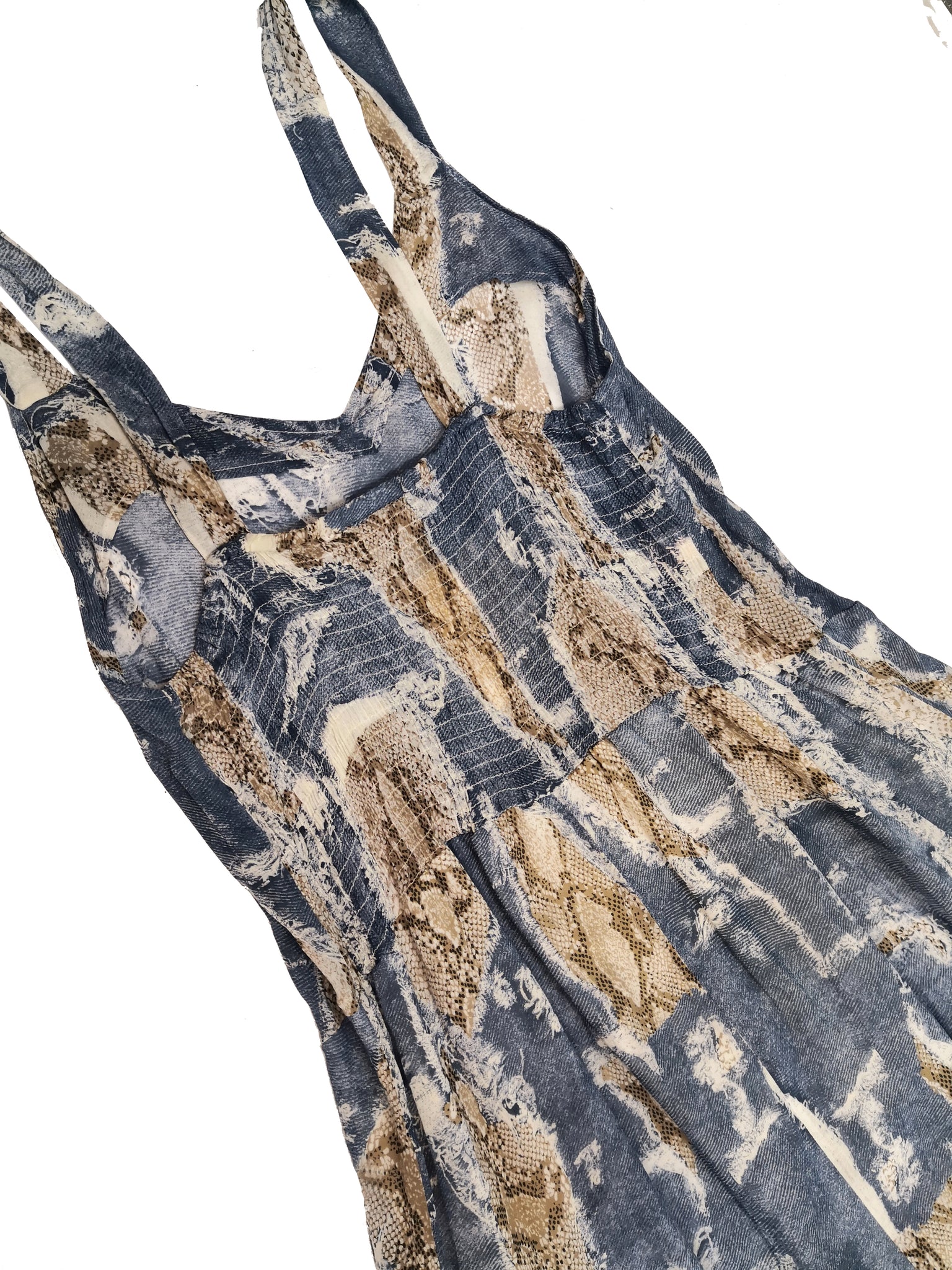 Norma Vintage _blue snake dress