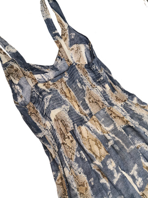 Norma Vintage _blue snake dress