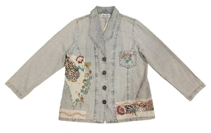 Norma Vintage _flowers denim jacket