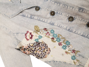 Norma Vintage _flowers denim jacket