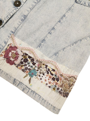 Norma Vintage _flowers denim jacket