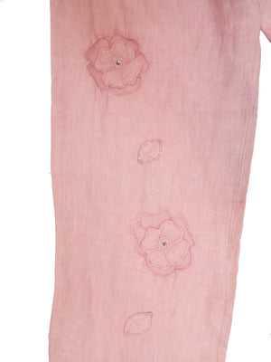 Norma Vintage _pink linen trousers