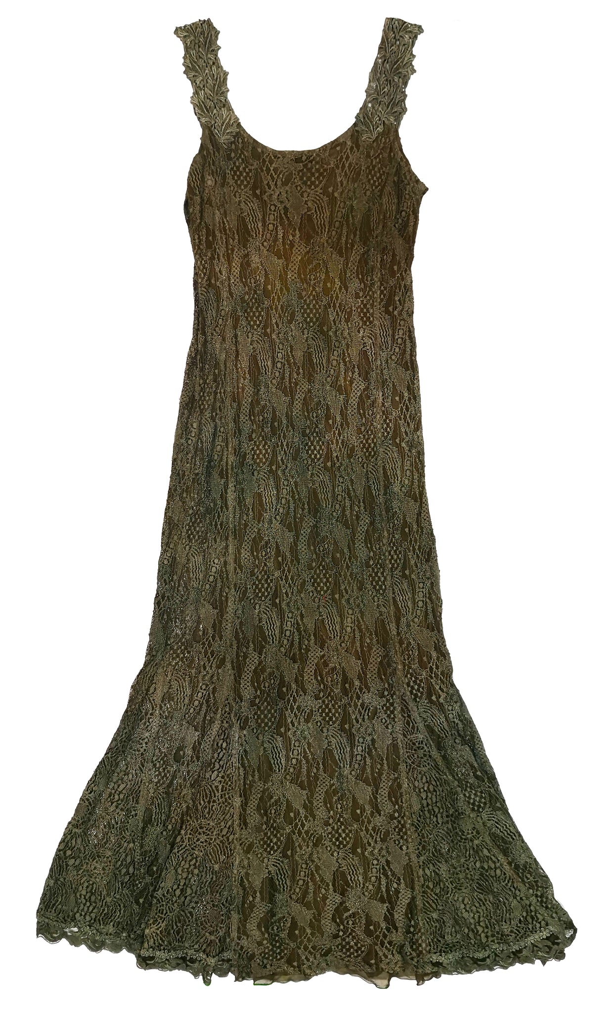 Norma Vintage _dark green dress