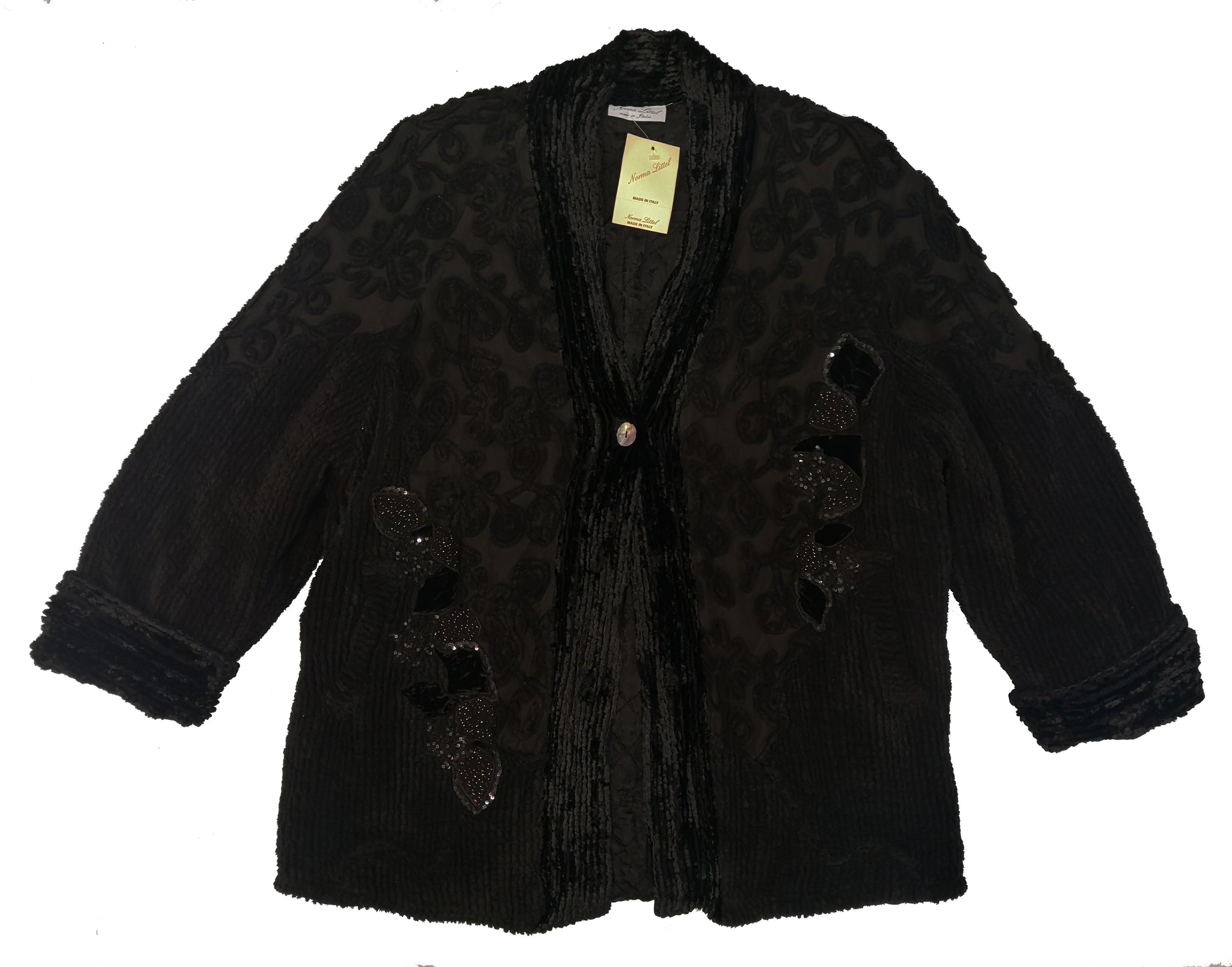 Norma Vintage _black chinille jacket
