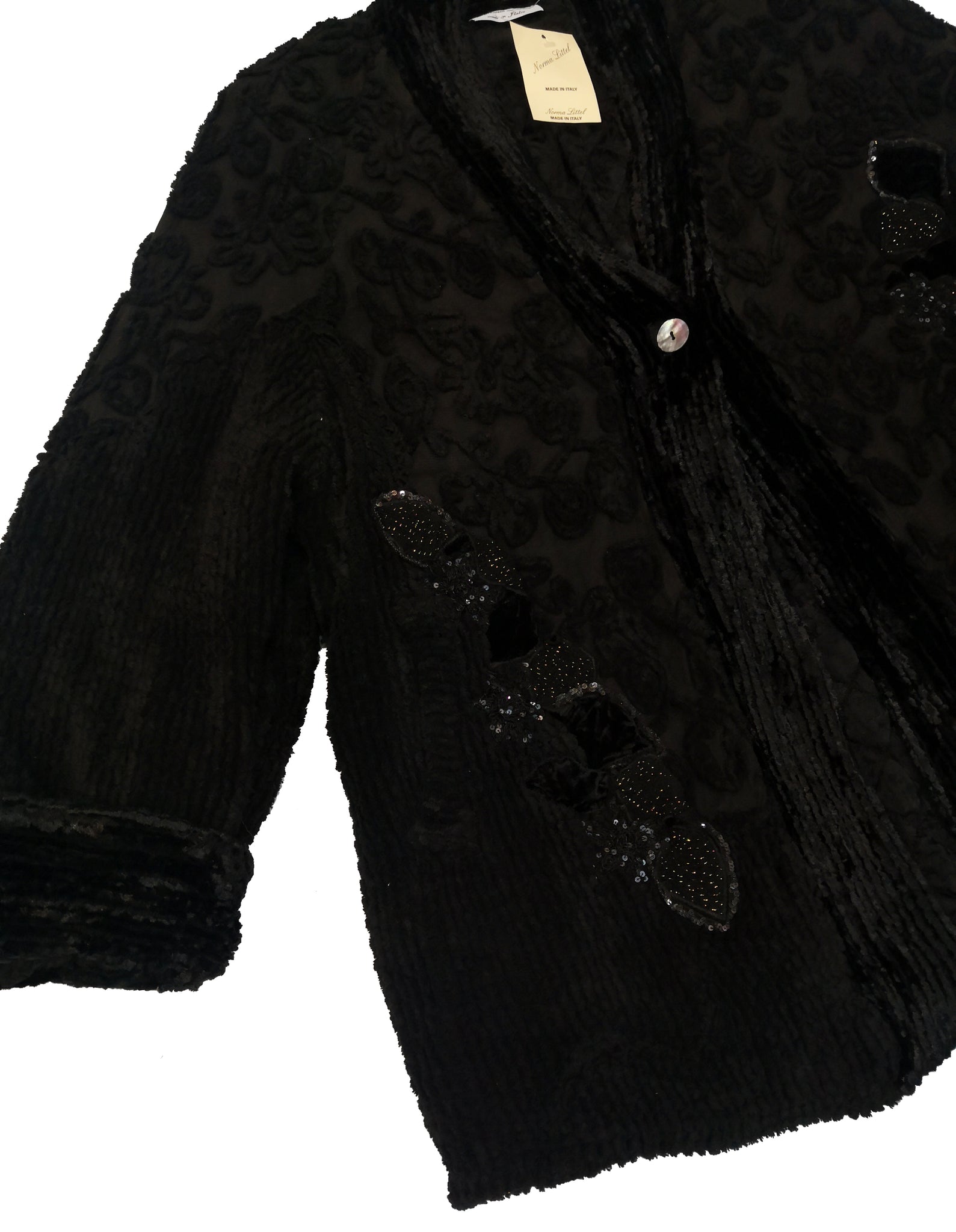 Norma Vintage _black chinille jacket